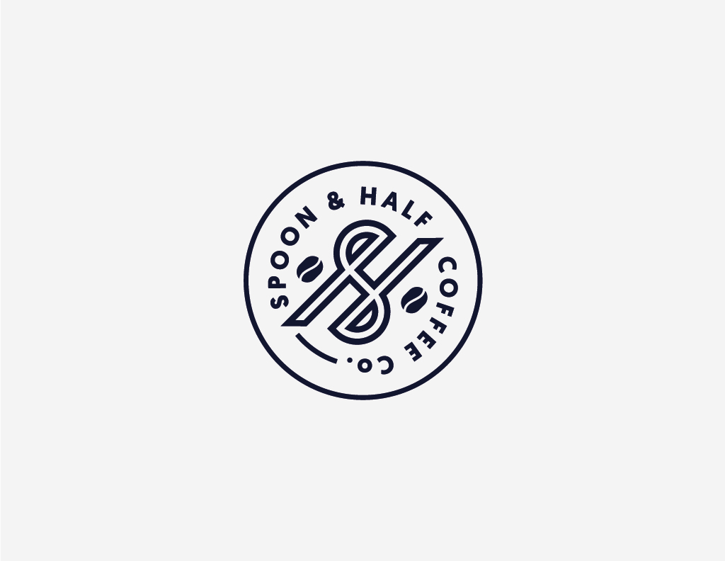 Spoon and Half Coffee Logo Design